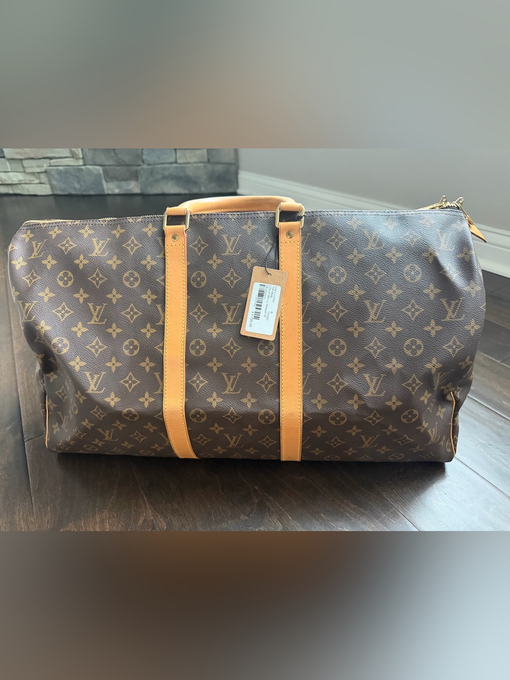 Louis Vuitton Vintage Monogram Keepall 55 Duffle Travel Bag Auth SP0917